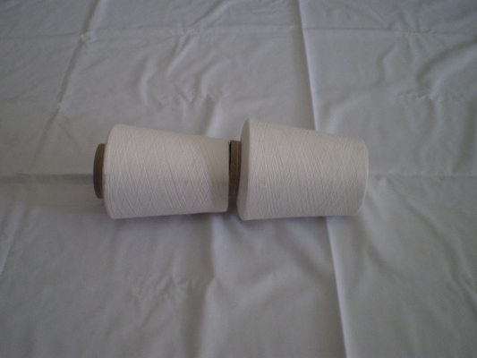 Raw White Close Virgin Polyester Spun Yarn For Knitting 30s/1