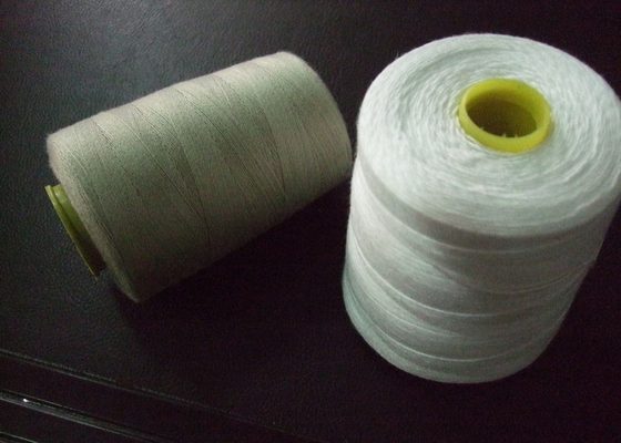 Raw White , Grey Leather Sewing Thread 20s/3 1500yds , No Knots