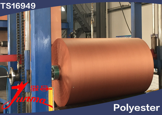 1000D / 2  Polyester Tire Cord Fabric  , HMLS Polyester Brown Dipping for Passenger Car Tyres